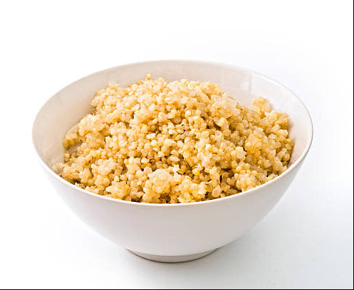 Bowl of cooked quinoa